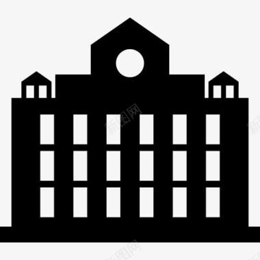 建筑抠图大学图标图标