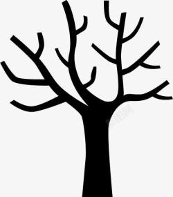 黑色树干大树剪影矢量图高清图片