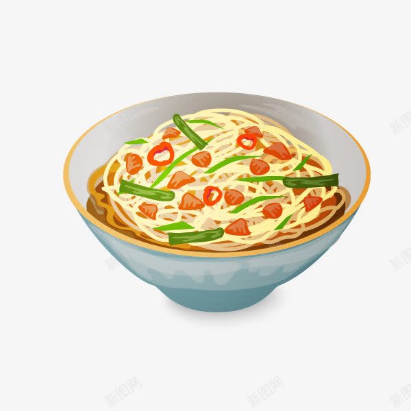 卡通手绘一碗面条png免抠素材_88icon https://88icon.com 一碗面条 传统美食 创意 动漫动画 卡通手绘 青菜 食物
