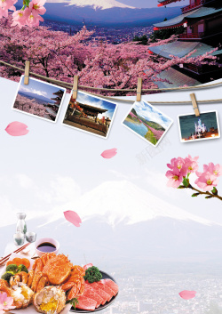 日本旅游图日本双古都旅游海报背景高清图片