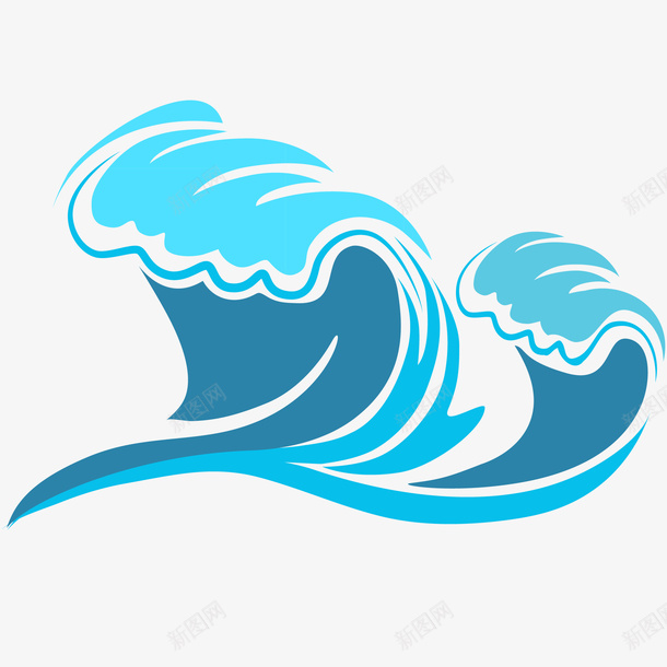 蓝色纯净海浪插画png免抠素材_88icon https://88icon.com 保护海洋 免抠PNG 卡通海浪 海水 海浪形状 纯净 蓝色 蓝色纯净海浪插画