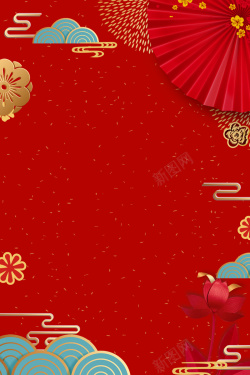 装饰红色新年春节背景图高清图片