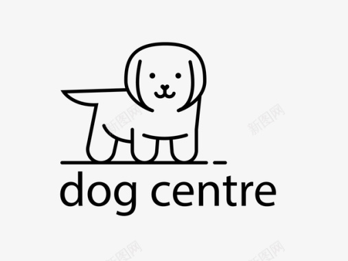 彩绘宠物动物狗狗俱乐部logo矢量图图标图标