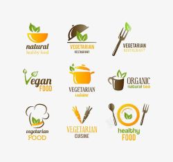 绿色厨具厨房烹饪小logo图标高清图片