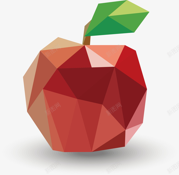 低多边形几何水果苹果矢量图ai免抠素材_88icon https://88icon.com 不规则图形苹果 低多边形苹果 几何 几何水果 水果苹果 矢量水果 矢量图