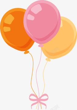 闪耀气球粉色卡通闪耀气球高清图片