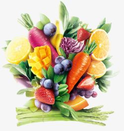 蔬菜水果集合主题素材
