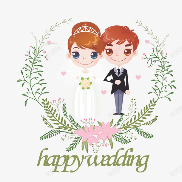 浪漫婚帖psd免抠素材_88icon https://88icon.com 可爱 婚检 婚礼 手绘 新郎新娘 浪漫 精美 西式婚帖