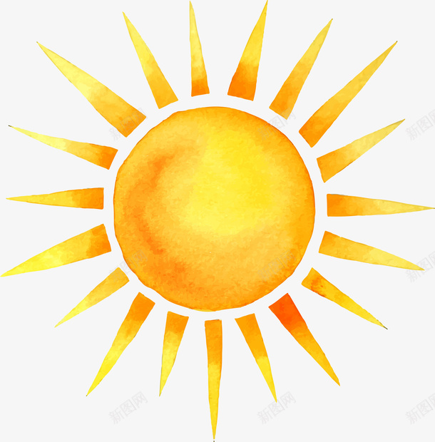 卡通手绘夏季太阳矢量图ai免抠素材_88icon https://88icon.com 卡通手绘 夏季 太阳 水彩 装饰图案 阳光 矢量图