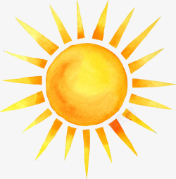 卡通手绘夏季太阳矢量图素材