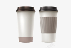 纸杯子实物灰色咖啡奶茶纸杯高清图片