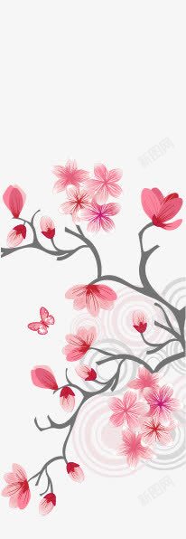 日式樱花花纹素材