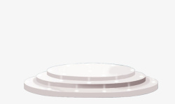 白色简洁圆形展台素材