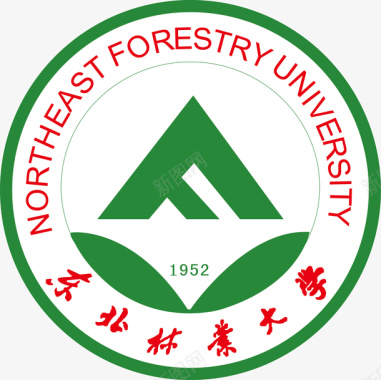 大学logo东北林业大学logo矢量图图标图标