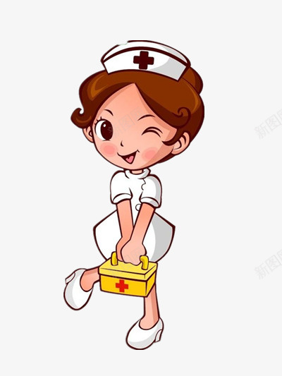 俏皮的护士png免抠素材_88icon https://88icon.com 制服 戴帽子 白衣天使 眨眼