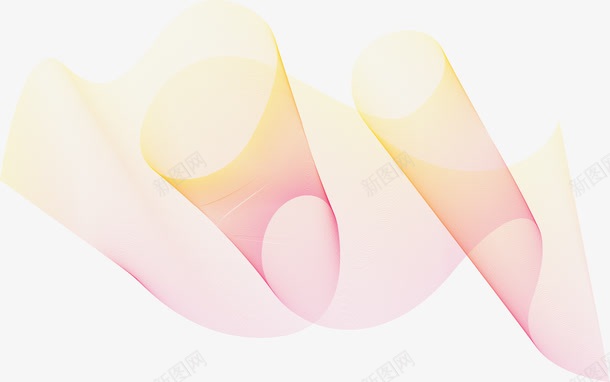 黄色粉色渐变柔和线条png免抠素材_88icon https://88icon.com 弧度线 柔和曲线 柔和线条 波浪线 渐变 飘逸曲线 黄色粉色