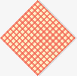 红格子桌布橙色网格花纹餐布高清图片