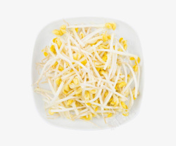 食物炒酸奶盘子里的食材黄豆芽高清图片