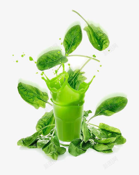 掉在水里的菠菜png免抠素材_88icon https://88icon.com 健康 榨汁 水纹 溅起 绿色 菜叶 菠菜