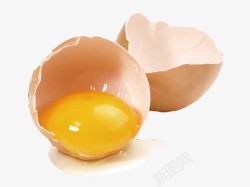 水晶破碎鸡蛋逼真手绘鸡蛋高清图片