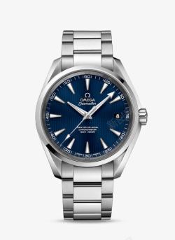 国际名表蓝色欧米茄男表腕表手表高清图片