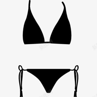 女性生殖Bikini的形状图标图标