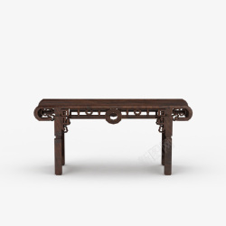 书桌矢量图花纹棕色复古中式书桌高清图片