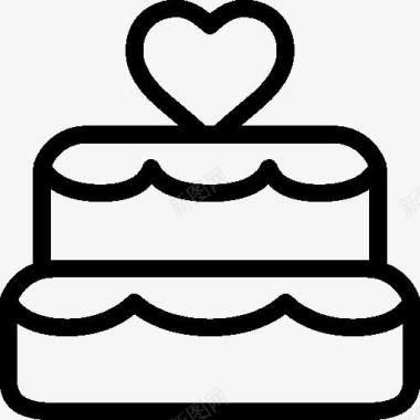 婚礼蛋糕素材假期婚礼蛋糕图标图标