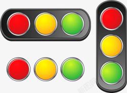 矢量红绿灯路口红绿灯高清图片