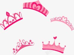 粉红公主素材可爱粉红色公主皇冠高清图片