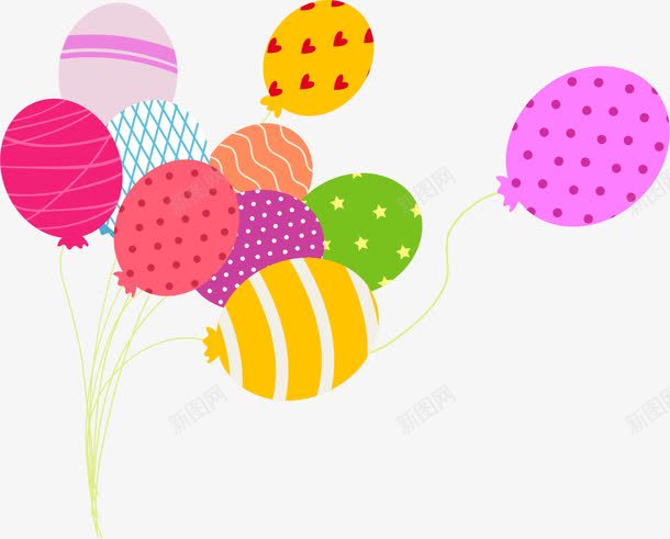 彩色气球png免抠素材_88icon https://88icon.com AI 儿童 卡通 喜庆 彩色 手绘 气氛 气球 线条
