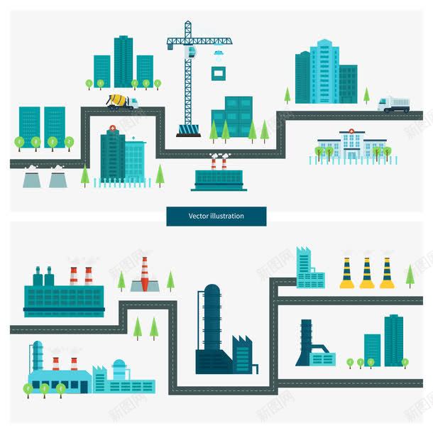 现代化城市插图png免抠素材_88icon https://88icon.com 住宅 医院医疗 卡通 城市建设 城市规划 城市规划图 工业 房地产 民生