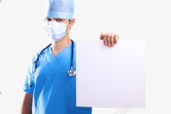 护士广告背景医生与空白展板高清图片