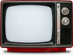 复古电视机手绘复古黑白电视机高清图片