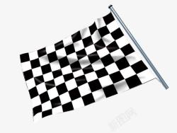 手绘的F1赛车F1赛车黑白手拿旗高清图片