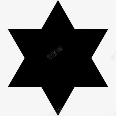 不规则形状六角星图标图标