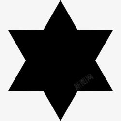 星形形状六角星图标高清图片