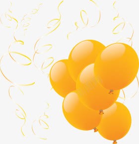 黄色立体气球活动装饰元素png免抠素材_88icon https://88icon.com 元素 气球 活动 立体 装饰 黄色