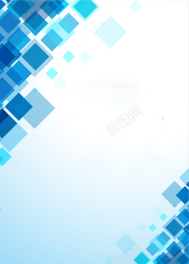 抽象蓝色方块宣传册封面背景背景