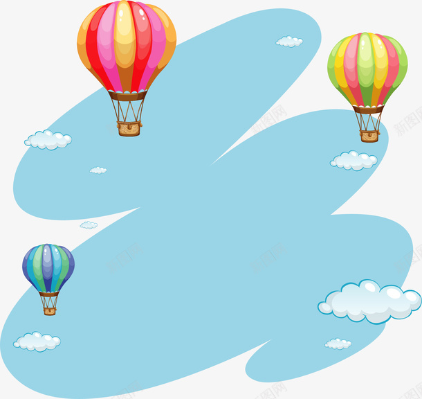 彩色热气球蓝色笔刷png免抠素材_88icon https://88icon.com 彩色热气球 热气球 矢量png 笔刷涂鸦 笔刷花纹 飞舞热气球