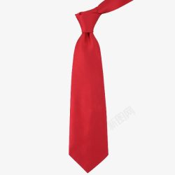 女士大红色正装领带素材