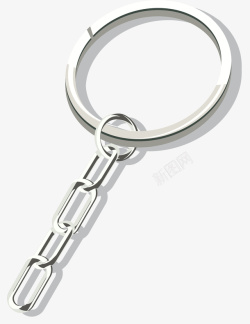 银白色锁链样式钥匙扣素材
