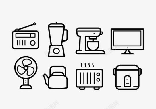 手摇咖啡机家用电器图标图标