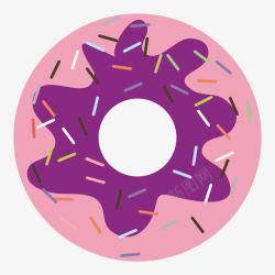 庆祝活动元素紫色的庆典食物甜甜圈高清图片