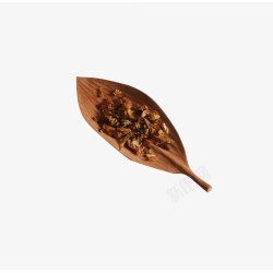 精美手工木质树叶型茶匙茶勺茶铲素材