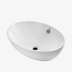 圆形白色陶瓷洗手盆素材