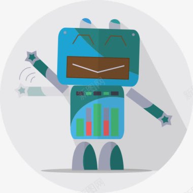 趣味数学游戏安卓趣味机器人吉祥物机械金属机图标图标