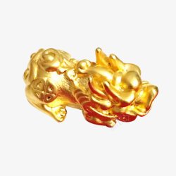 实物黄金饰品黄金貔貅素材