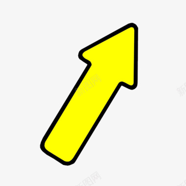 鼠标指针图标卡通黄色的箭头标识图标图标