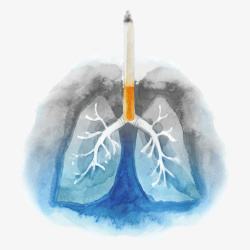 禁烟标签个性世界无烟日肺部健康矢量图高清图片